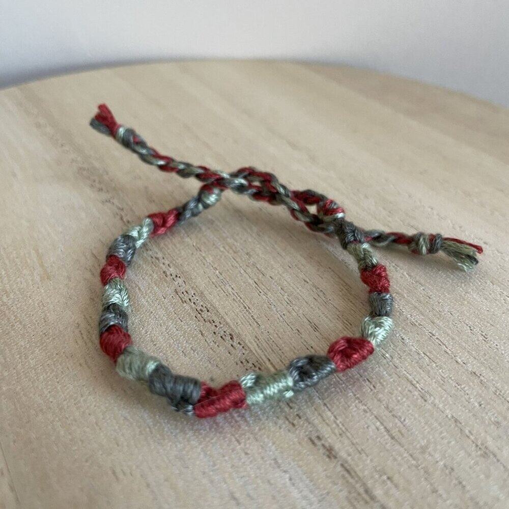 Hosanna Bracelet, anklet, trendy, comfortable, tie, embroidery thread, woven, gi